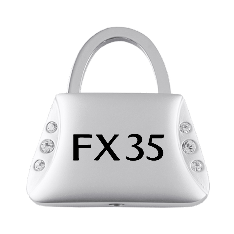 FX35 Jeweled Purse Key Fob - Silver