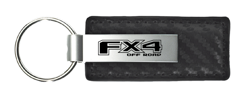FX4 Carbon Fiber Leather Key Fob - Black