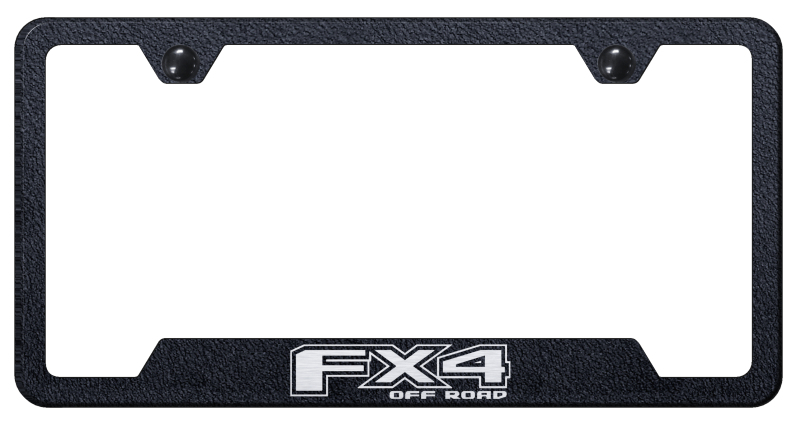 FX4 Cut-Out Frame - Laser Etched Rugged Black