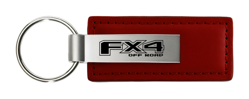FX4 Leather Key Fob - Burgundy