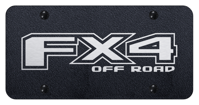 FX4 License Plate - Laser Etched Rugged Black