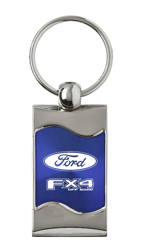 FX4 Rectangular Wave Key Fob - Blue