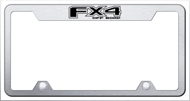 FX4 Steel Truck Cut-Out Frame - Laser Etched Brushed