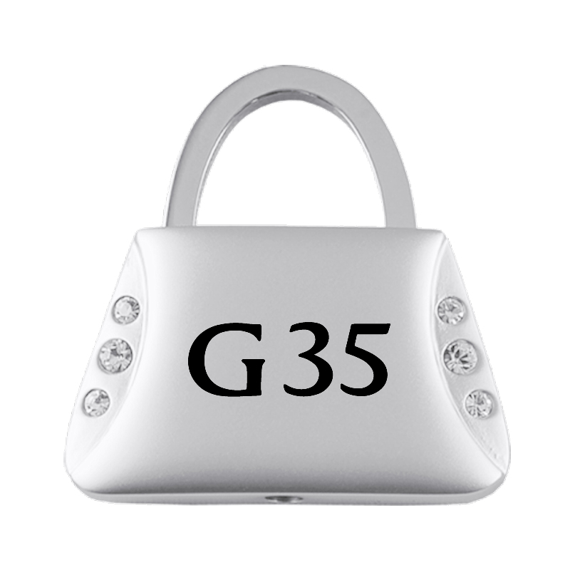 G35 Jeweled Purse Key Fob - Silver