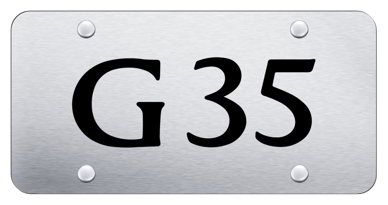 G35 License Plate - Laser Etched Brushed