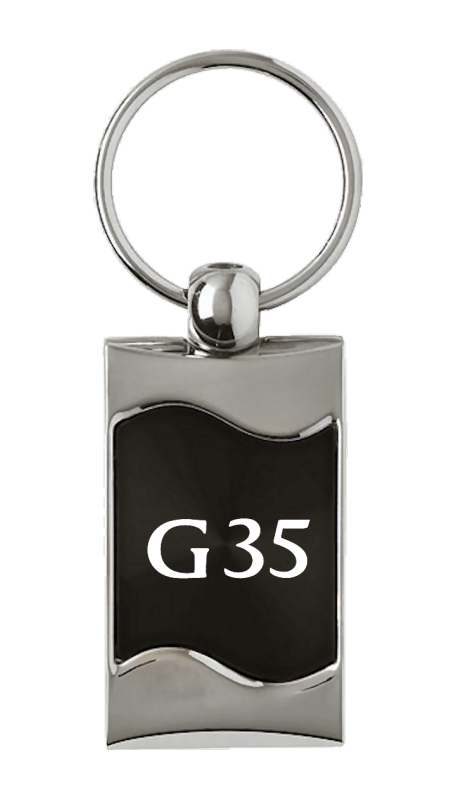 G35 Rectangular Wave Key Fob - Black