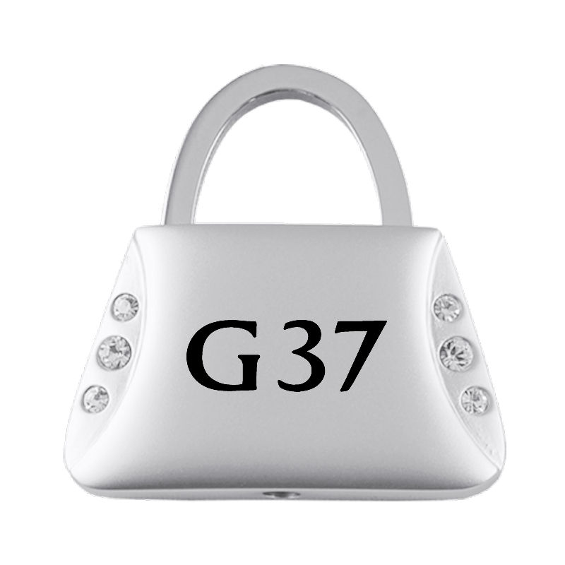 G37 Jeweled Purse Key Fob - Silver