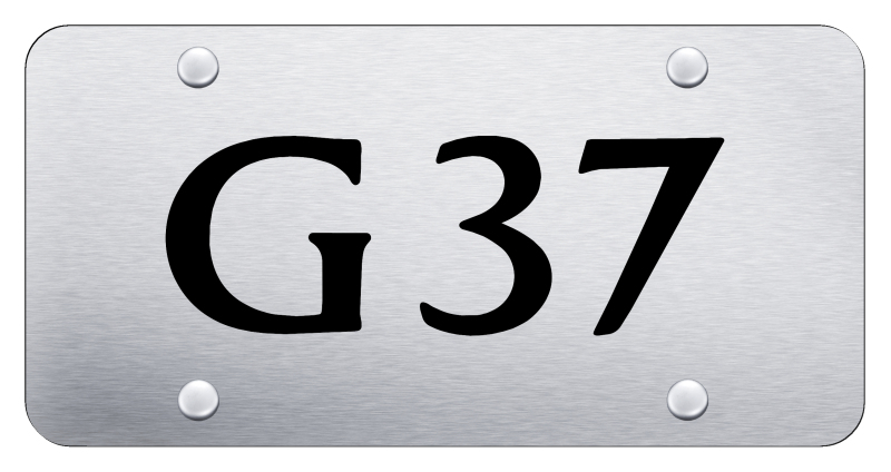 G37 License Plate - Laser Etched Brushed