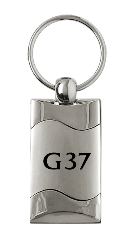 G37 Rectangular Wave Key Fob - Silver