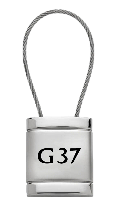 G37 Satin-Chrome Cable Key Fob - Silver