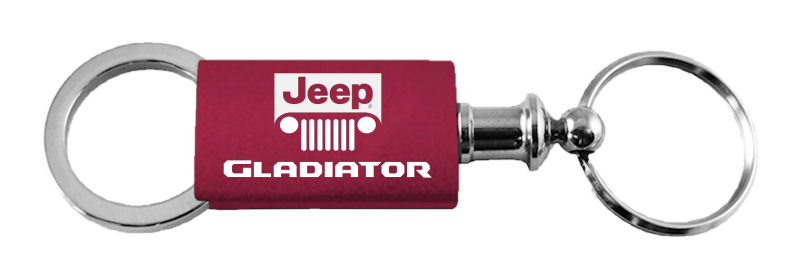 Gladiator Anodized Aluminum Valet Key Fob - Burgundy