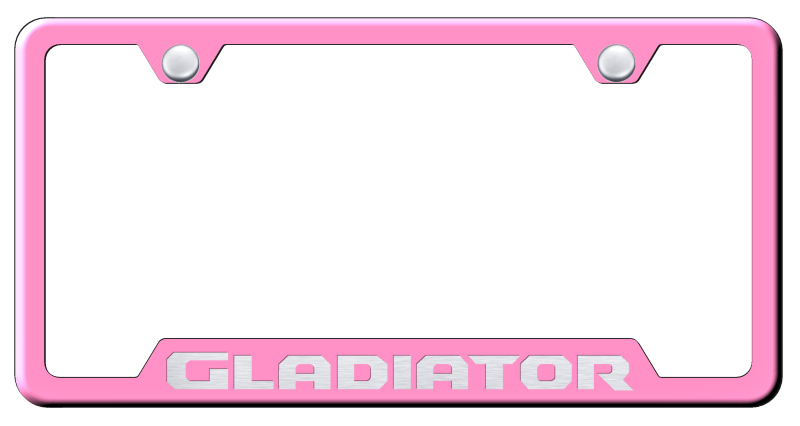 Gladiator Cut-Out Frame - Laser Etched Pink