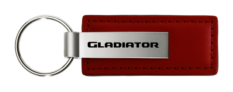 Gladiator Leather Key Fob - Burgundy