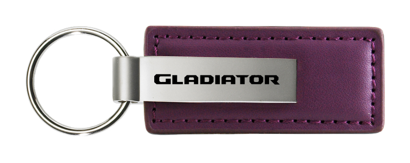 Gladiator Leather Key Fob - Purple