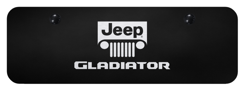 Gladiator Name and Logo Mini Plate - Laser Etched Black