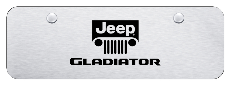 Gladiator Name and Logo Mini Plate - Laser Etched Brushed