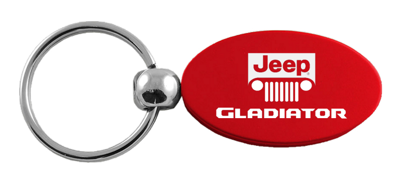 Gladiator Oval Key Fob - Red