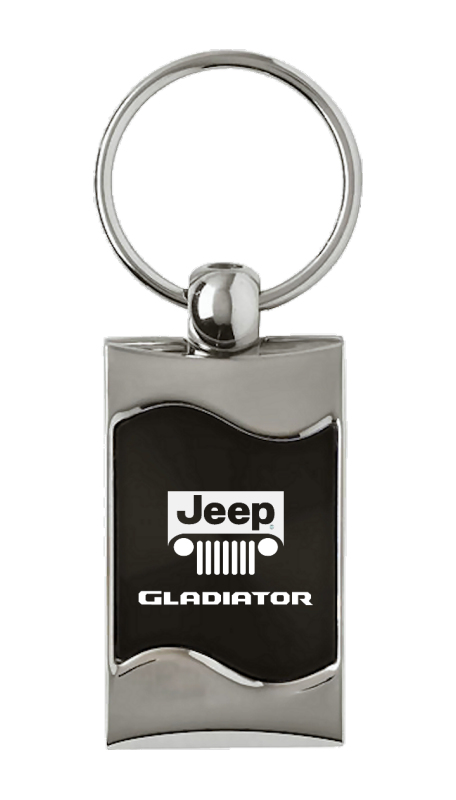 Gladiator Rectangular Wave Key Fob - Black