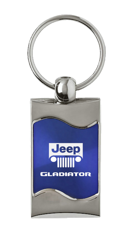 Gladiator Rectangular Wave Key Fob - Blue