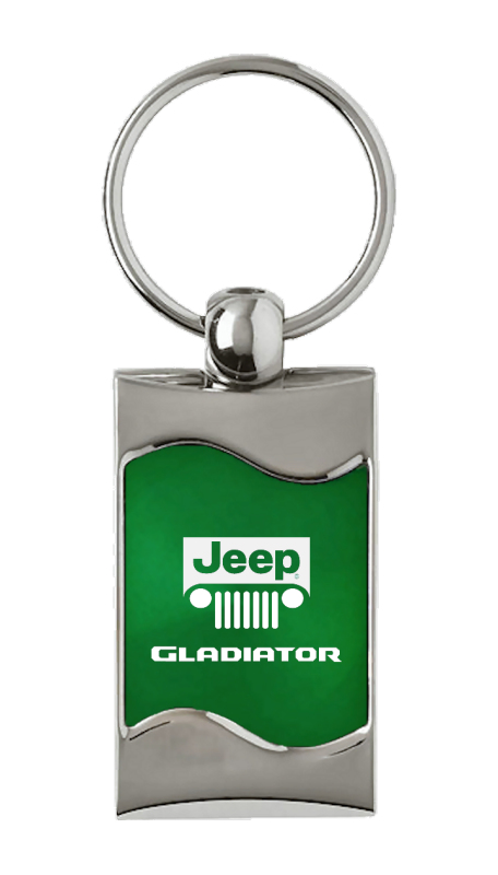 Gladiator Rectangular Wave Key Fob - Green