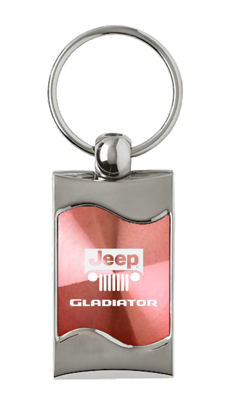 Gladiator Rectangular Wave Key Fob - Pink
