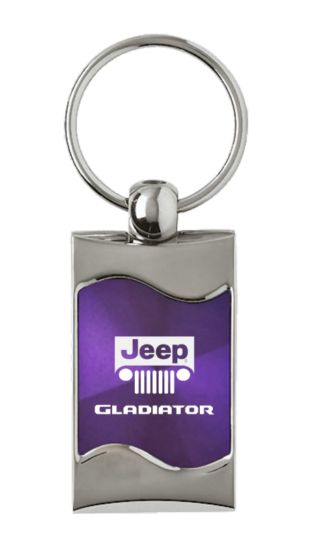 Gladiator Rectangular Wave Key Fob - Purple