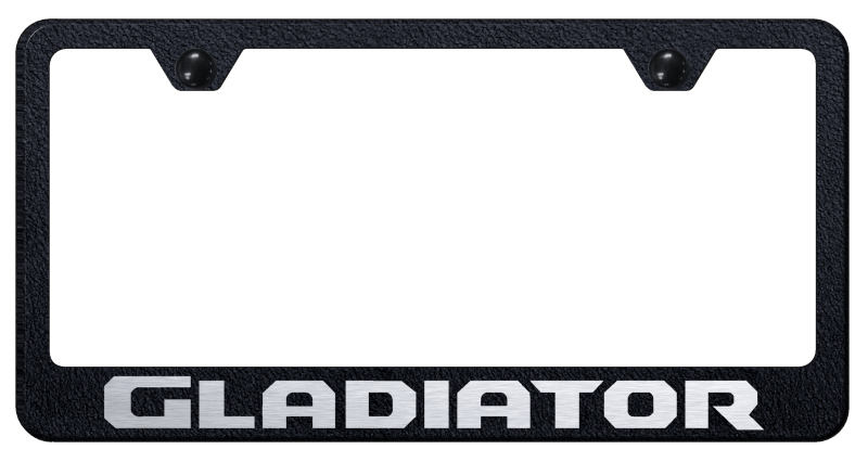 Gladiator Stainless Steel Frame - Laser Etched Rugged Black