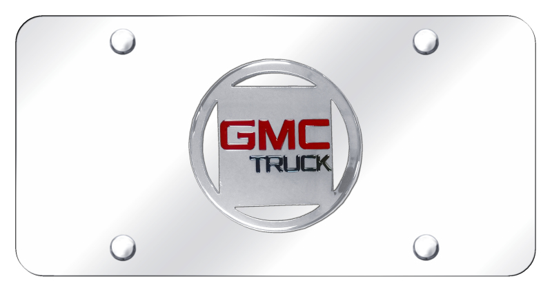GMC License Plate - Chrome on Mirrored