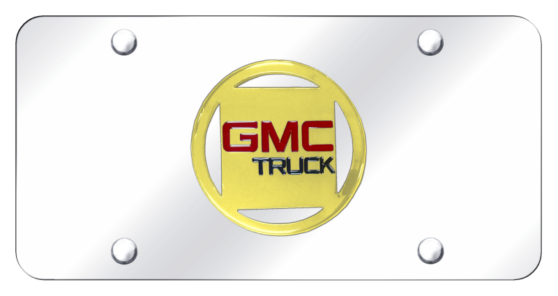 GMC License Plate - Gold on Mirrored