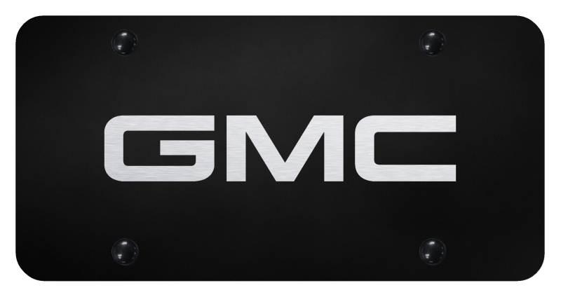 GMC License Plate - Laser Etched Black