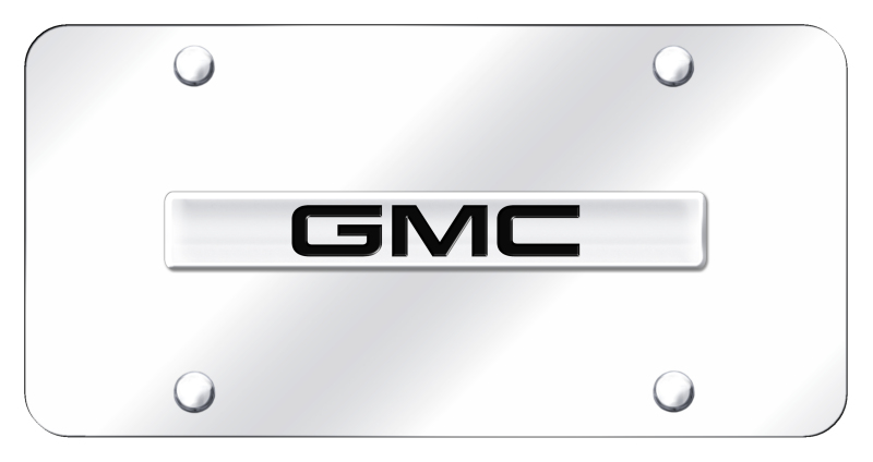 GMC Name License Plate - Chrome on Mirrored