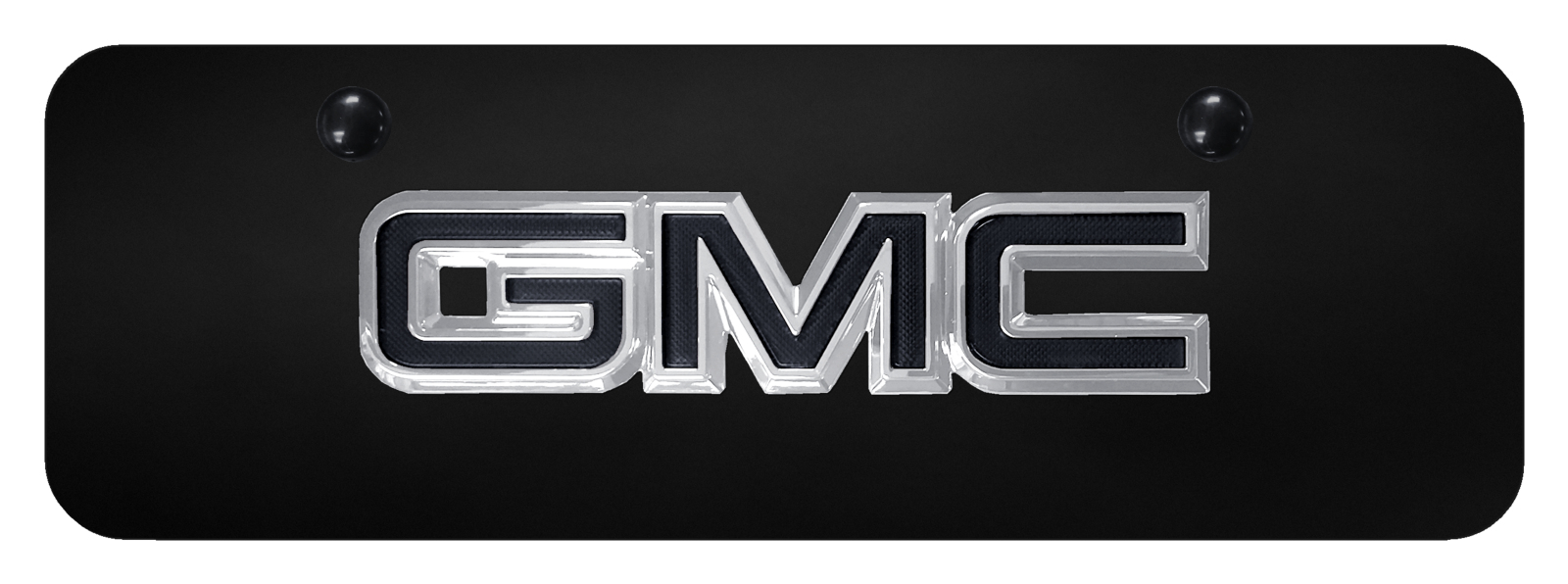 GMC OEM Black Mini Plate - Chrome on Black