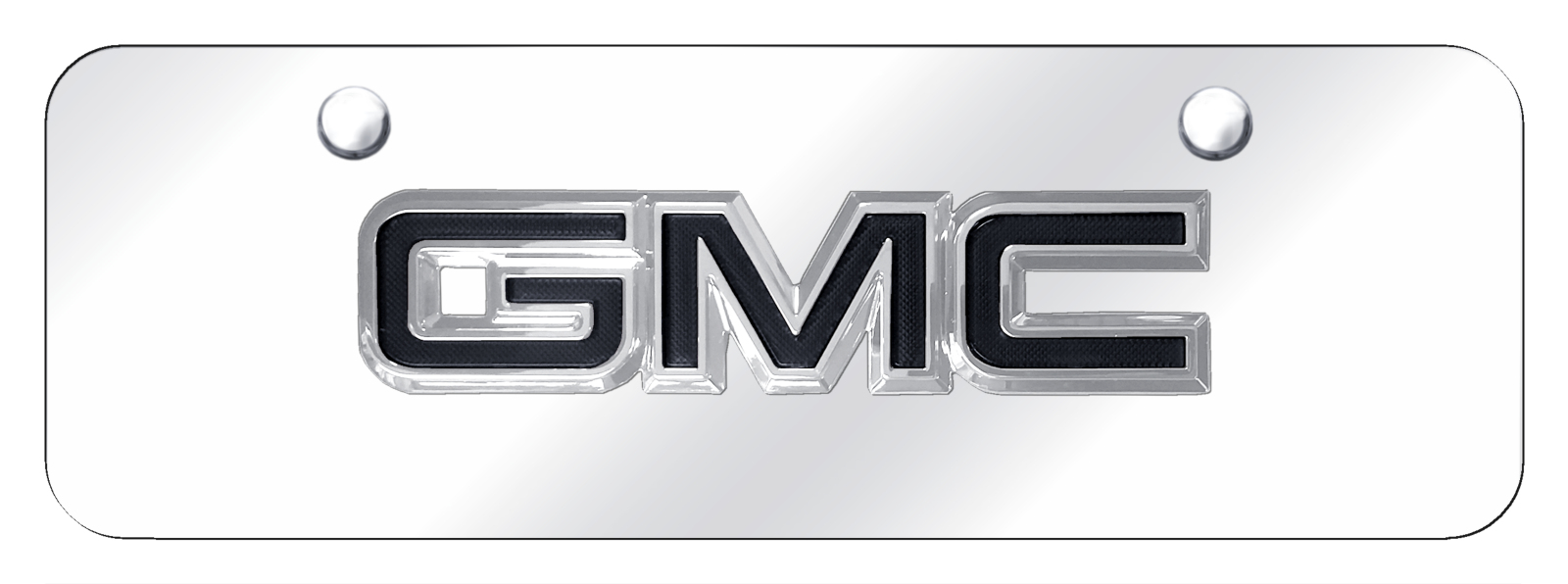 GMC OEM Black Mini Plate - Chrome on Mirrored