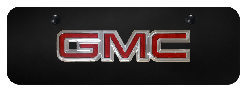 GMC OEM Mini Plate - Chrome on Black