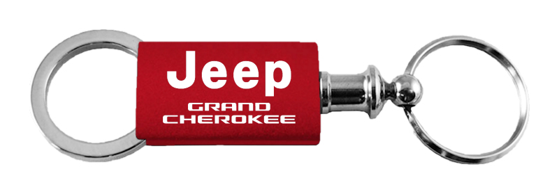 Grand Cherokee Anodized Aluminum Valet Key Fob - Red
