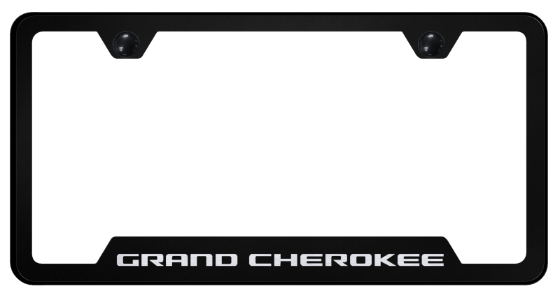 Grand Cherokee Cut-Out Frame - Laser Etched Black