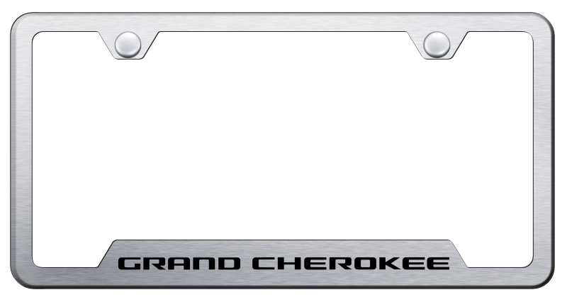 Grand Cherokee Cut-Out Frame - Laser Etched Brushed