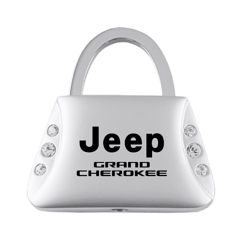 Grand Cherokee Jeweled Purse Key Fob - Silver