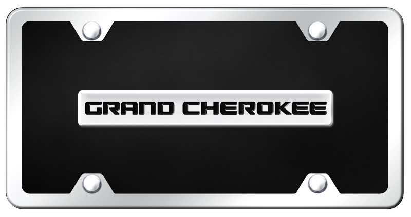 Grand Cherokee Name Acrylic Kit - Chrome on Black