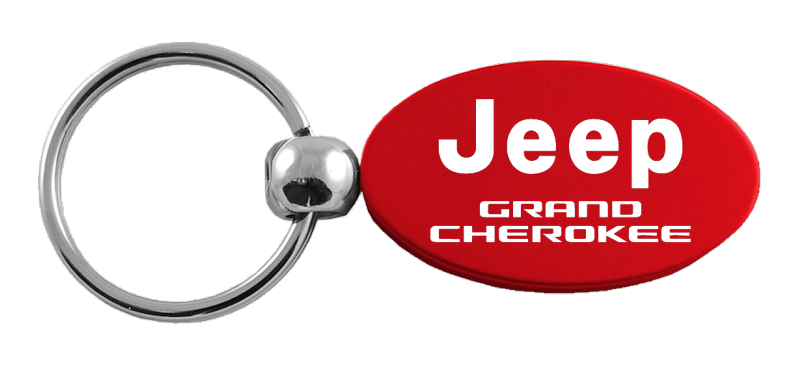 Grand Cherokee Oval Key Fob - Red