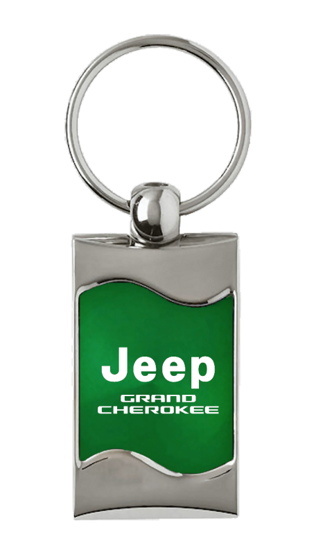 Grand Cherokee Rectangular Wave Key Fob - Green