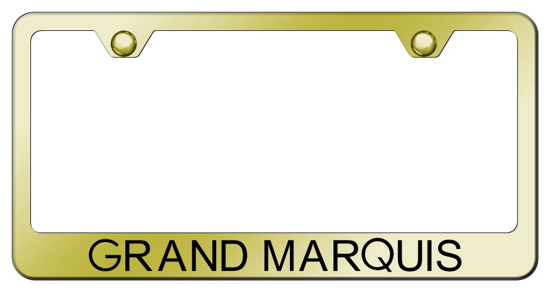Grand Marquis Stainless Steel Frame - Laser Etched Gold