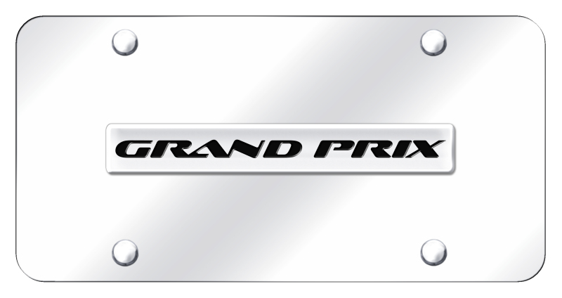 Grand Prix Name License Plate - Chrome on Mirrored