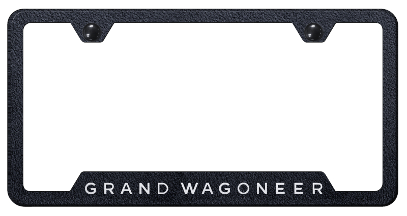 Grand Wagoneer Cut-Out Frame - Laser Etched Rugged Black
