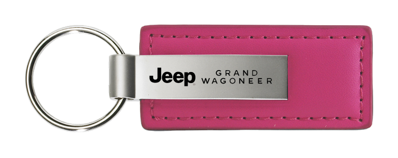 Grand Wagoneer Leather Key Fob - Pink