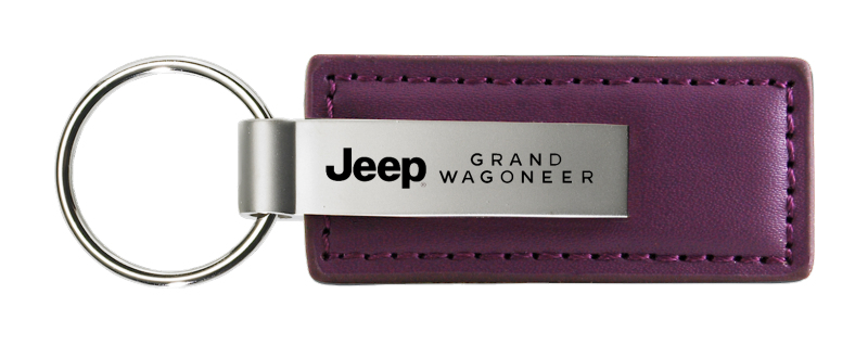 Grand Wagoneer Leather Key Fob - Purple