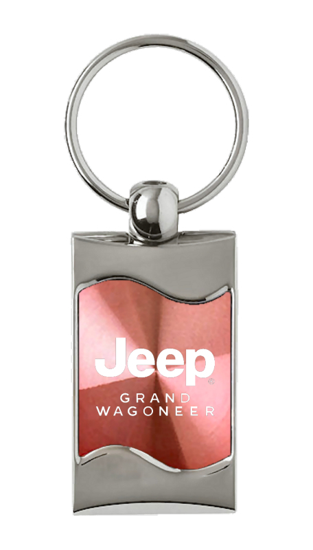 Grand Wagoneer Rectangular Wave Key Fob - Pink