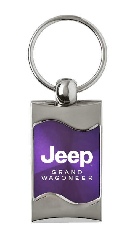 Grand Wagoneer Rectangular Wave Key Fob - Purple