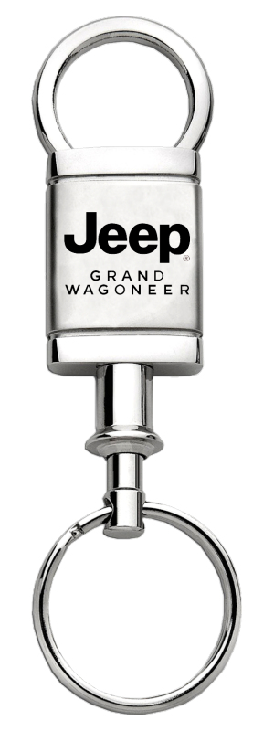 Grand Wagoneer Satin-Chrome Valet Key Fob - Silver