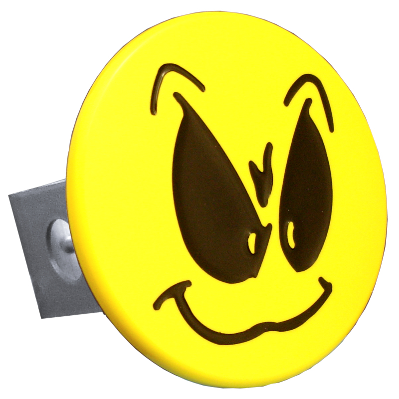 Grimace Face Class II Trailer Hitch Plug - Yellow